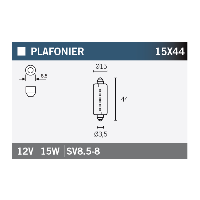 Bec plafoniera 15X44 VLAMP 14624 STANDARD LINE