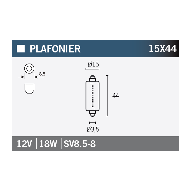 Bec plafoniera 15X44 VLAMP 14625 STANDARD LINE