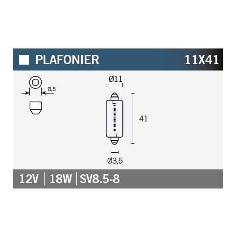 Bec plafoniera 11X41 OSRAM 6475 STANDARD LINE