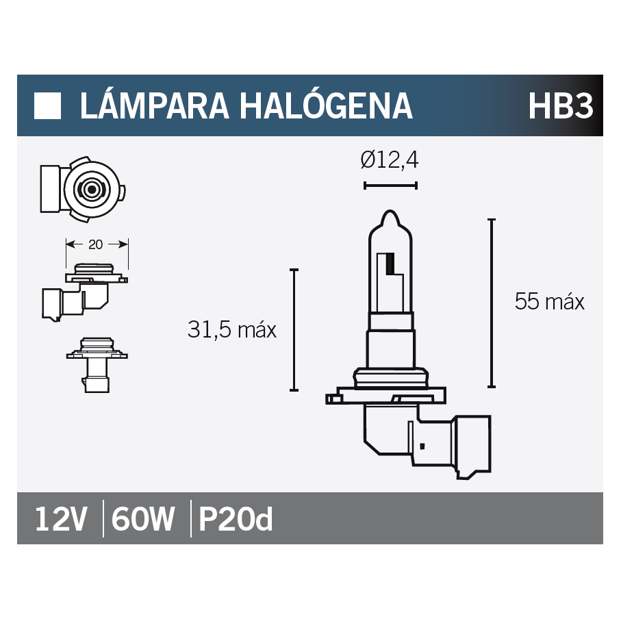 Bec far HB3 VLAMP 14644 STANDARD LINE