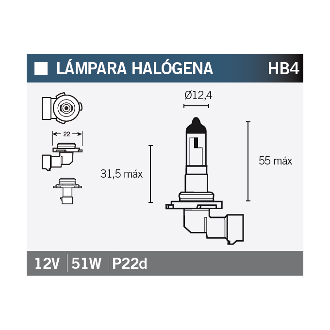 Bec far HB4 VLAMP 14645 STANDARD LINE