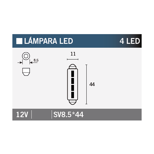 Bec LED 4 LED VLAMP 14657 STANDARD LINE