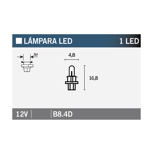 Bec LED 1 LED VLAMP 14659 STANDARD LINE