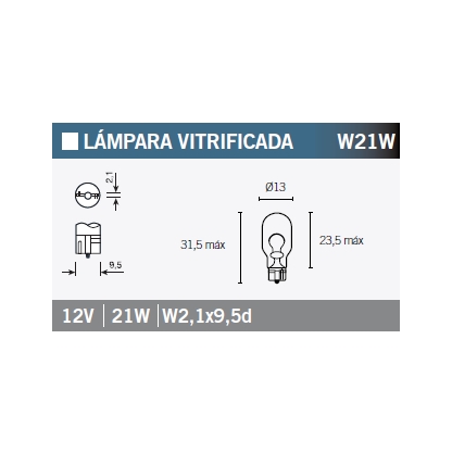 Bec pozitie, semnal, frana, aux. W21W VLAMP L836 UNIVERSAL
