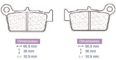 Placute frana Sherco, cod 2013, Carbone Lorraine