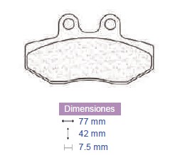 Placute frana Hrd, cod 2025, Carbone Lorraine