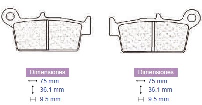 Placute frana Sherco, cod 2089, Carbone Lorraine