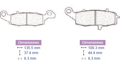 Placute frana Kawasaki, cod 2106, Carbone Lorraine