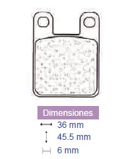 Placute frana Roxon, cod 2189, Carbone Lorraine