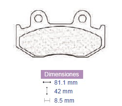 Placute frana Pgo, cod 2192, Carbone Lorraine