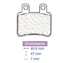 Placute frana Italjet, cod 2225, Carbone Lorraine