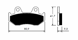 Placute de frana Suzuki, cod P-10747