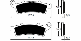 Placute de frana Malaguti, cod P-10754