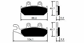 Placute de frana Yamaha, cod P-10792