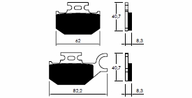 Placute de frana Benelli, cod P-12202