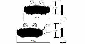 Placute de frana Quadzilla, cod P-12204